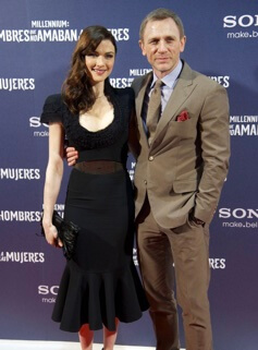 Daniel Craig with his current wife.